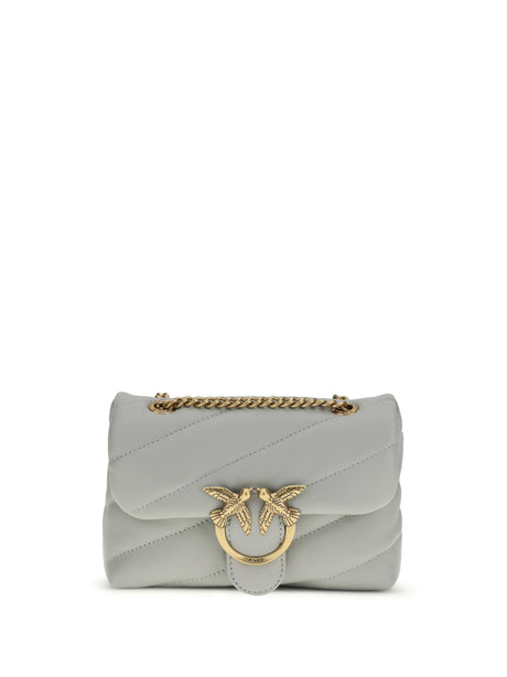 Pinko Love Baby Shoulder Bag - Grey Pearl-Antique Gold
