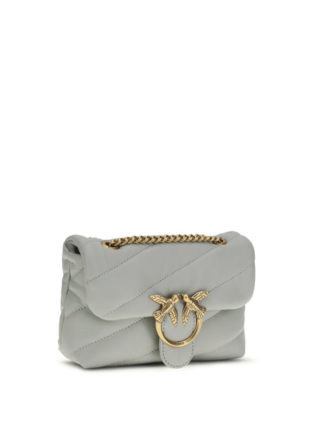 Pinko Love Baby Shoulder Bag - Grey Pearl-Antique Gold