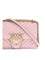 Pinko Mini Love Shoulder Bag - Pink Light-Antique Gold