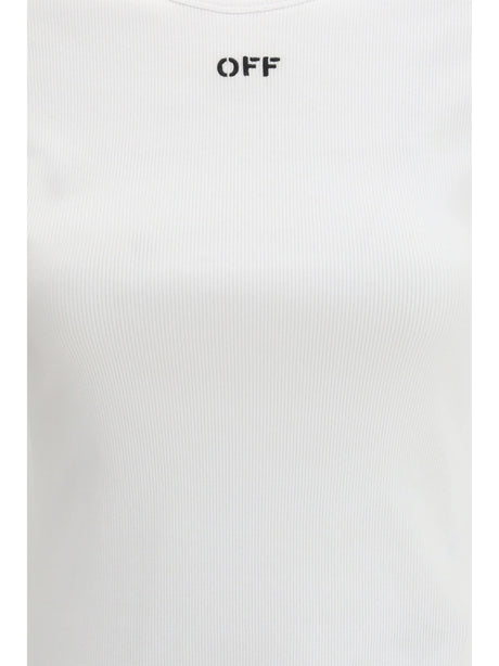 Off-White Off Stamp Rib Basic T-shirt - White-Black