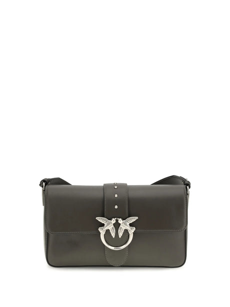 Pinko Love One Shoulder Bag - Green Mud-Old Silver
