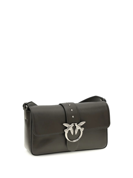 Pinko Love One Shoulder Bag - Green Mud-Old Silver