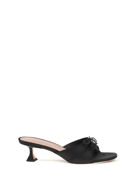 Amina Muaddi Eleonora Mules Sandals - Black