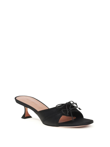 Amina Muaddi Eleonora Mules Sandals - Black