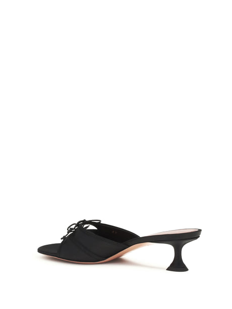 Amina Muaddi Eleonora Mules Sandals - Black