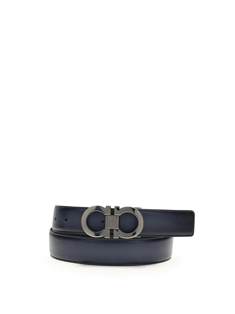 Ferragamo Gancini reversible Belt - Graphite