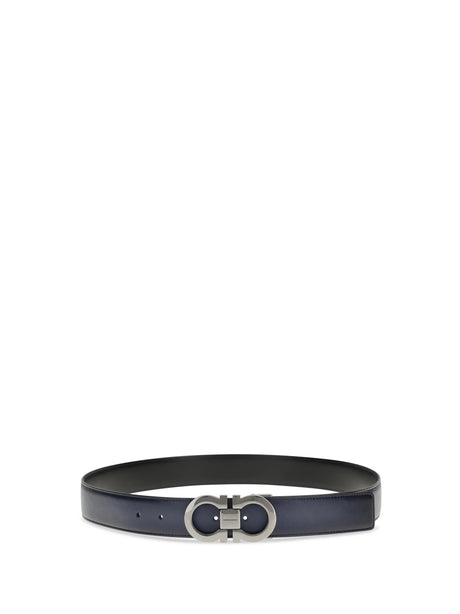 Ferragamo Gancini reversible Belt - Graphite
