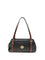 Versace Emblème bowling nappa Shoulder Bag - Black+Rosewood-Gold '82