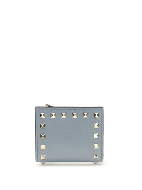 Valentino Garavani Rockstud Wallet - Stone Grey