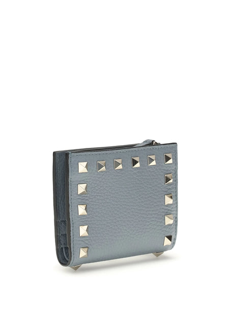 Valentino Garavani Rockstud Wallet - Stone Grey