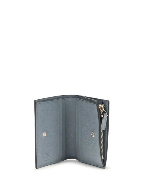 Valentino Garavani Rockstud Wallet - Stone Grey