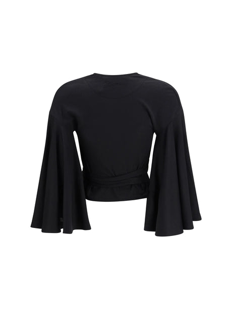 Jacquemus Paysan Wrap Top - Black