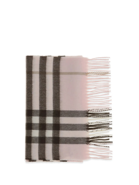 Burberry Check Cashmere Scarf - Bow Pink