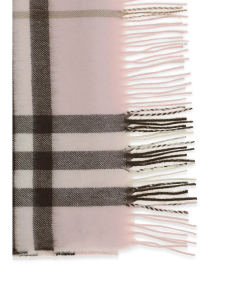 Burberry Check Cashmere Scarf - Bow Pink