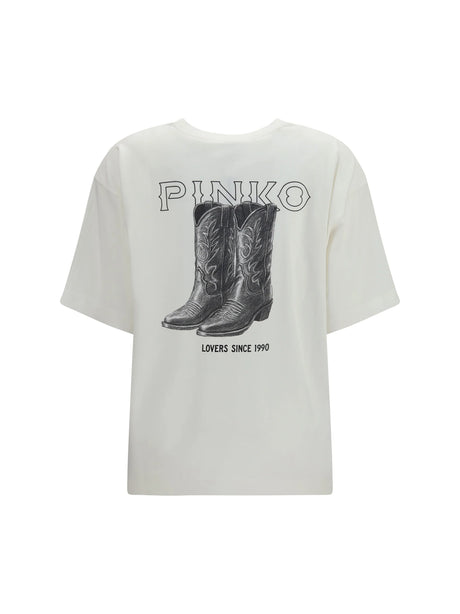Pinko Carmagnola T-shirt - White-Biancaneve