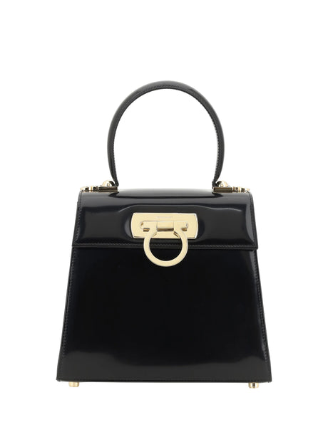 Ferragamo Iconic Handbag - Vit. Abrasiv+Siena Black