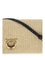 Pinko Love Bag click soft horizontal classic medium in raffia - Riafia/Black Antique