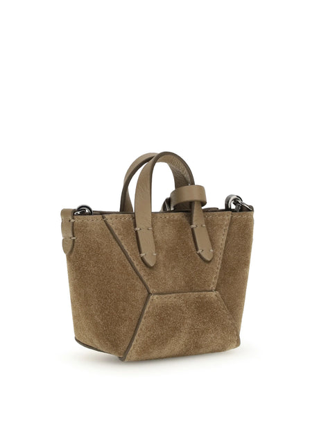Brunello Cucinelli Micro suede Shoulder Bag - Sesamo