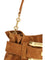 Balmain Anthem mini Bag in suede leather - 8df Caramel
