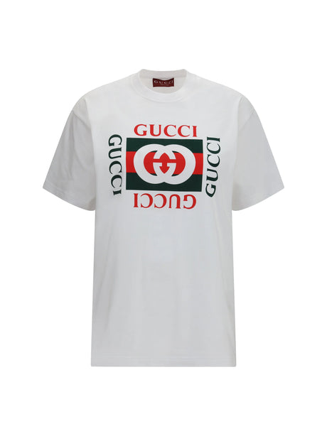 Gucci Ancora G Loved cotton jersey T-Shirt - White/Green/Mc