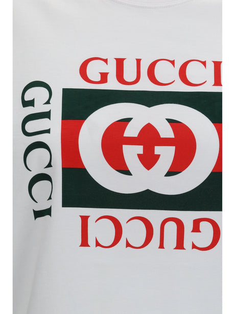 Gucci Ancora G Loved cotton jersey T-Shirt - White/Green/Mc