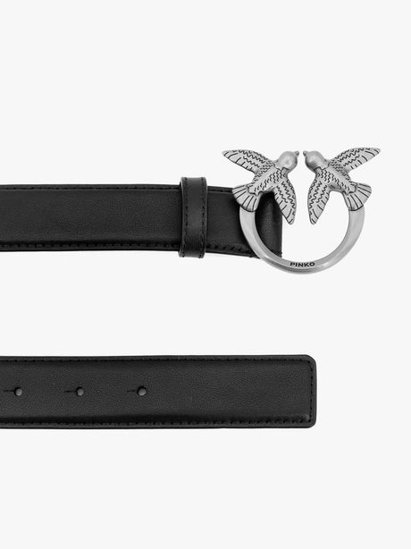 Pinko Berry leather belt - Nero