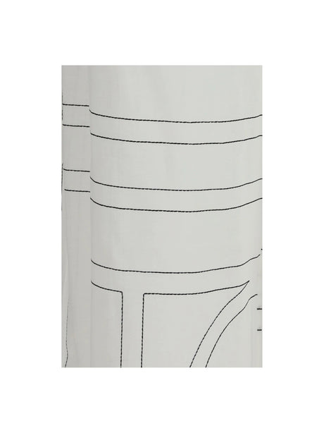 Toteme Monogram Pants - White/Black