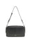 Pinko Keeper medium Shoulder Bag in leather - Black-Old Silver