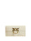 Pinko Love One Wallet - White Seta-Antique Gold