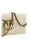 Pinko Love One Wallet - White Seta-Antique Gold