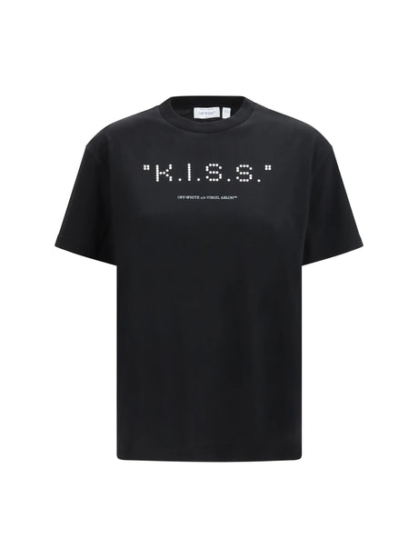 Off-White Kiss Quote T-shirt - Black-White