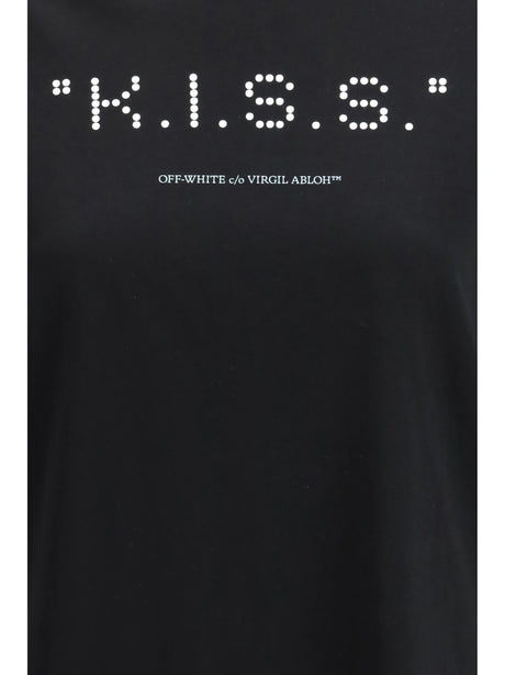 Off-White Kiss Quote T-shirt - Black-White