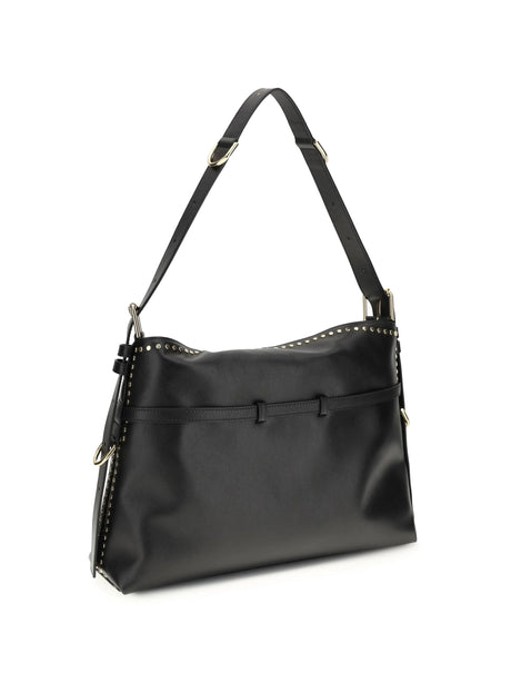 Givenchy Large Voyou Shoulder Bag in shiny leather - Black