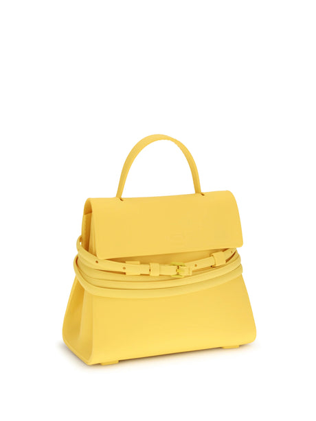 Moschino Small Tie Me Handbag - Yellow
