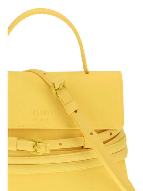 Moschino Small Tie Me Handbag - Yellow