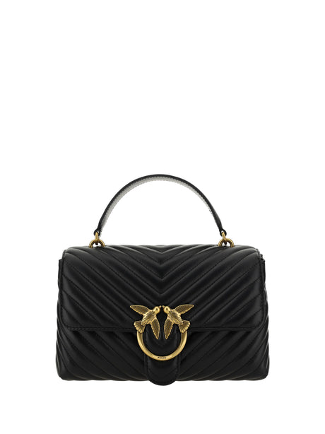Pinko Love Lady Handbag - Black-Antique Gold