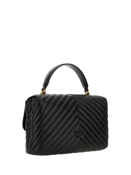 Pinko Love Lady Handbag - Black-Antique Gold
