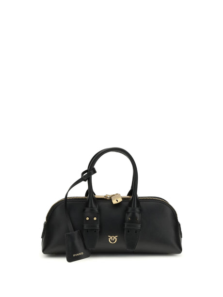 Pinko Escape Baguette Handbag - Black-Antique Gold