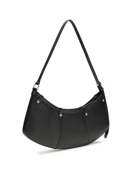 Pinko Large Pocket Body Shoulder Bag - Black-Old Silver