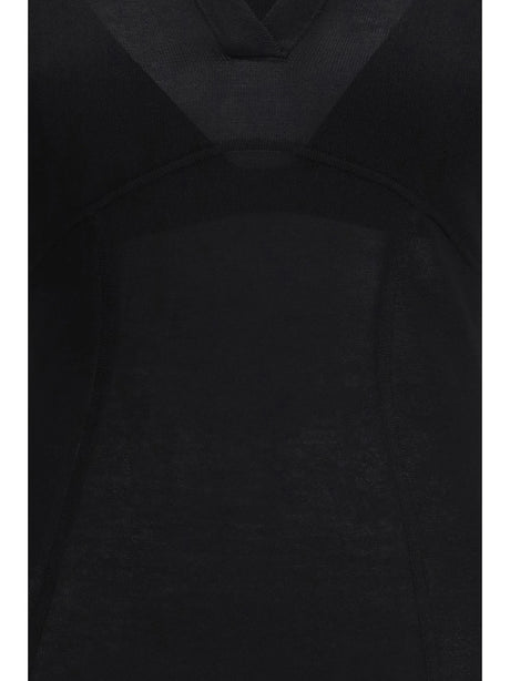 Pinko Sweater long-sleeve with V-open neckline - Black Limousine