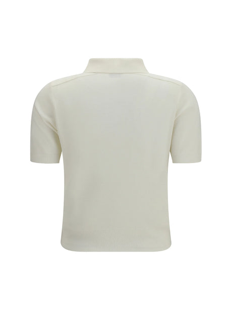 Burberry Wool Polo - Chalk