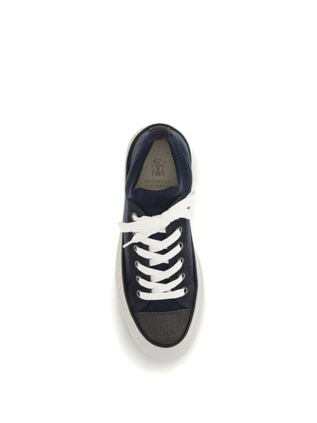 Brunello Cucinelli Cotton knit and suede Sneakers - Abisso