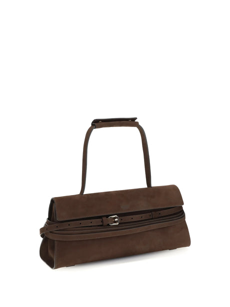 Moschino Tie Me medium Shoulder Bag - Cioccolato