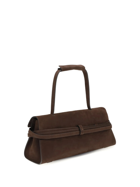 Moschino Tie Me medium Shoulder Bag - Cioccolato