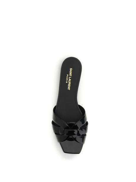 Saint Laurent Tribute patent leather Sandals - Black