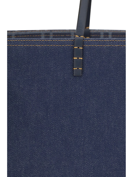 Fendi Reversible denim Tote Bag - Blu+Os