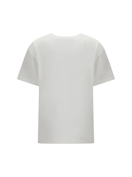 Valentino Printed Cotton T-Shirt - Ivory/Red
