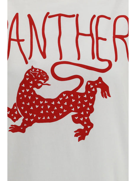 Valentino Printed Cotton T-Shirt - Ivory/Red