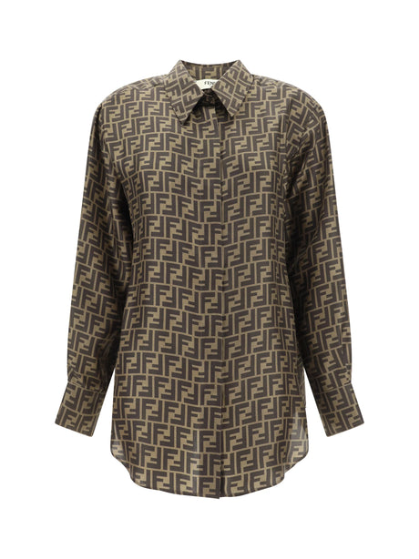 Fendi Twill Shirt - Tobacco