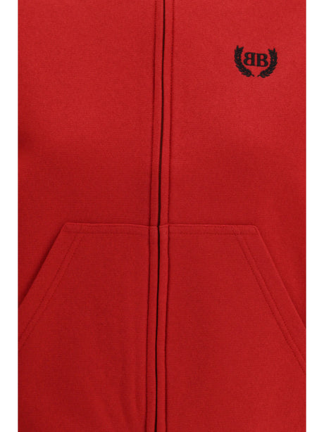 Balenciaga Laurel Classic zip-up Hoodie - Red/Black